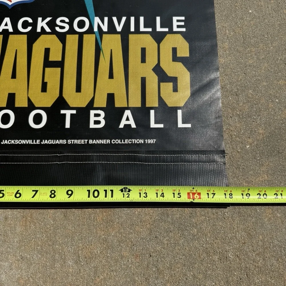 Vintage Jacksonville‎ Jaguars Street Banner Collection 1997 Banner NFL 43